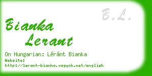 bianka lerant business card