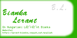 bianka lerant business card